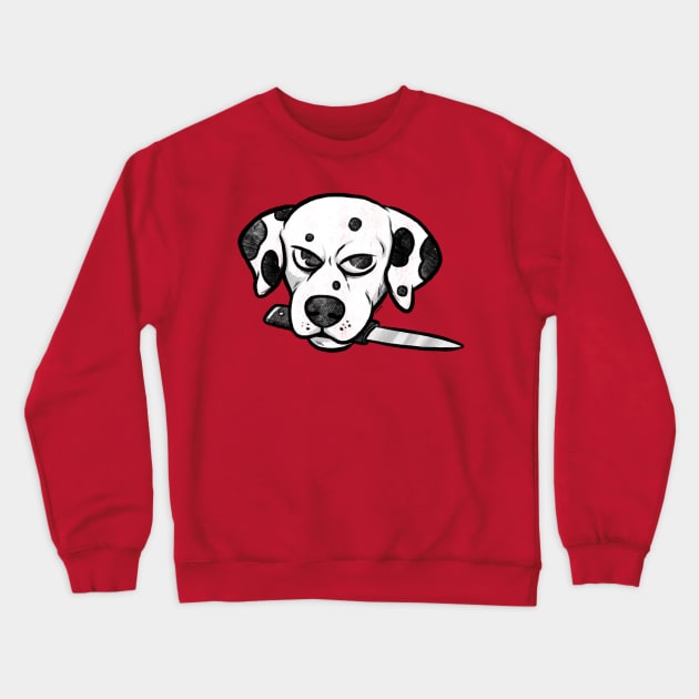 Dangerous Dalmatian Crewneck Sweatshirt by JenniferSmith